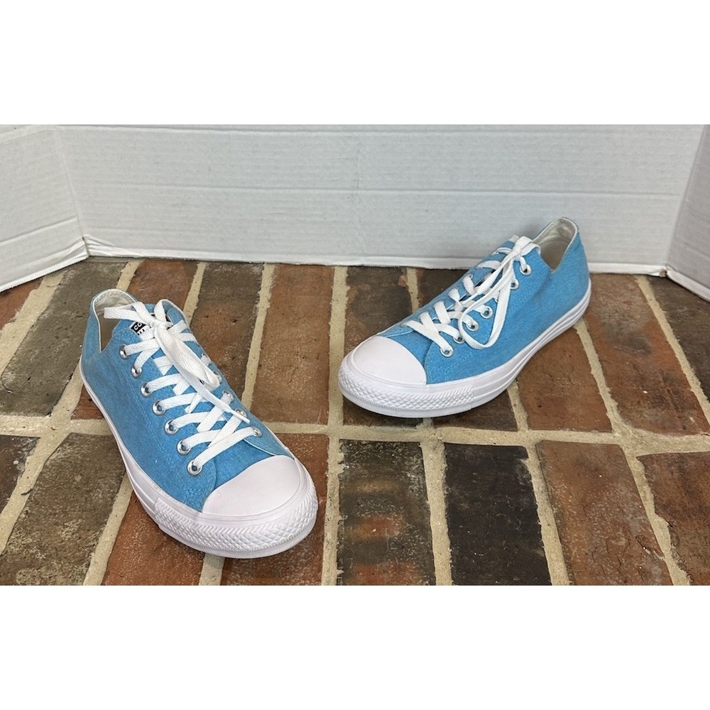 Converse Chuck Taylor All-Star Low‎ Top Sneakers Women 10.5 Men 8.5 Aqua Blue